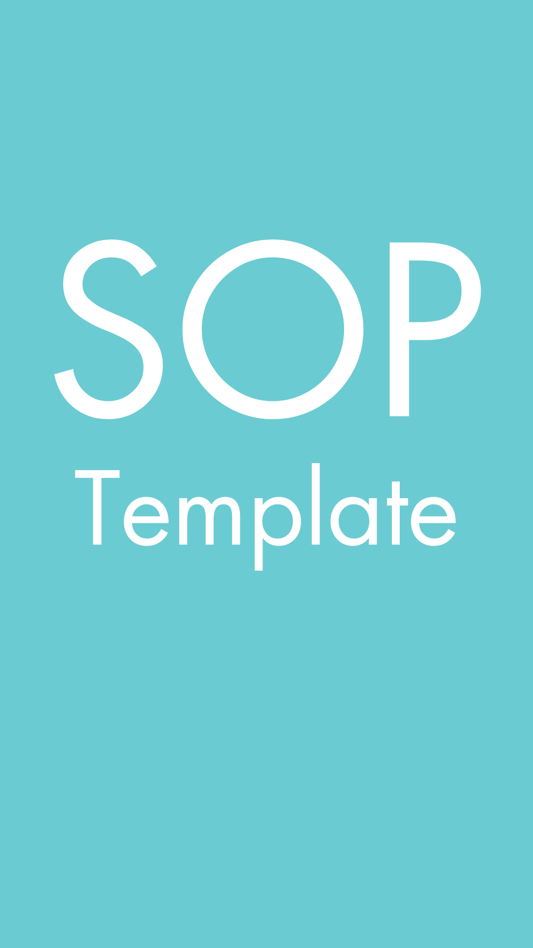SOP & Work Instructions Template